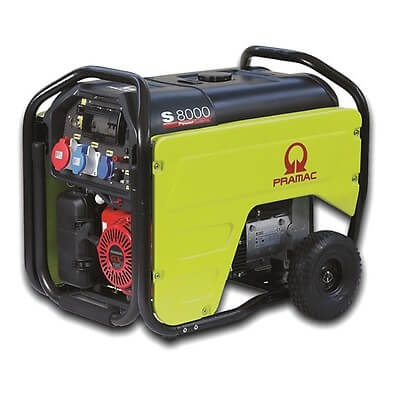 GRUPO ELECTROGENO PRAMAC S8000 7KW 220V ARRANQUE ELECTRICO AVR + CONN (PREPARADO PARA CUADRO AUTOMATICO POR FALLO RED)