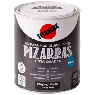 TITAN ESMALTE PIZARRAS AL AGUA NEGRO 750ML
