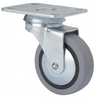 1-0214 RUEDA GOMA GRIS GIRATORIA CINC 30