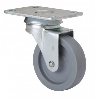 3-0003 RUEDA GOMA GRIS GIRATORIA