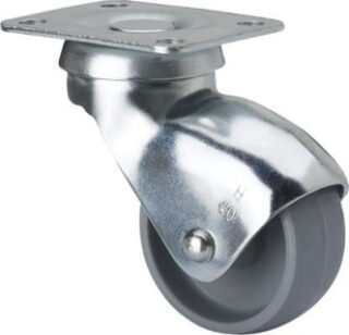 3-0016 RUEDA PLASTICO GRIS GIRATORIA 30