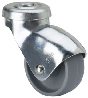 3-0019 RUEDA PLASTICO GRIS GIRATORIA 30
