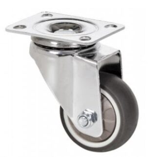 1-0779 RUEDA GIRATORIA 10CKR40CP-PGIB GOMA GRIS
