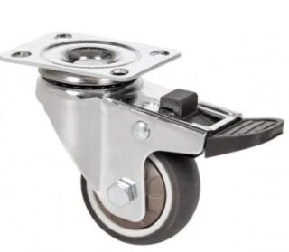 1-0782 RUEDA GIRATORIA 10RFN40CP-PGIB GOMA GRIS