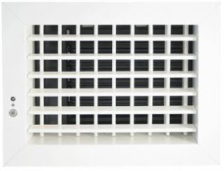 KOOLNOVA REJILLA MOTORIZADA 20DH DOBLE DEFLEXION 500x100mm CABLE/ESCLAVA RAL9016