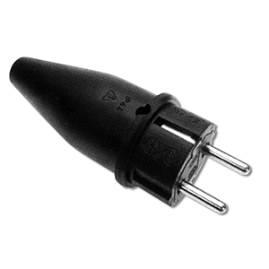CLAVIJA MACHO ENCHUFE 16A NEGRO