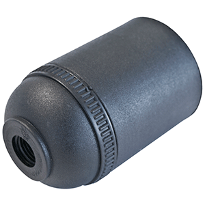 PORTALAMPARA E27 LISO NEGRO